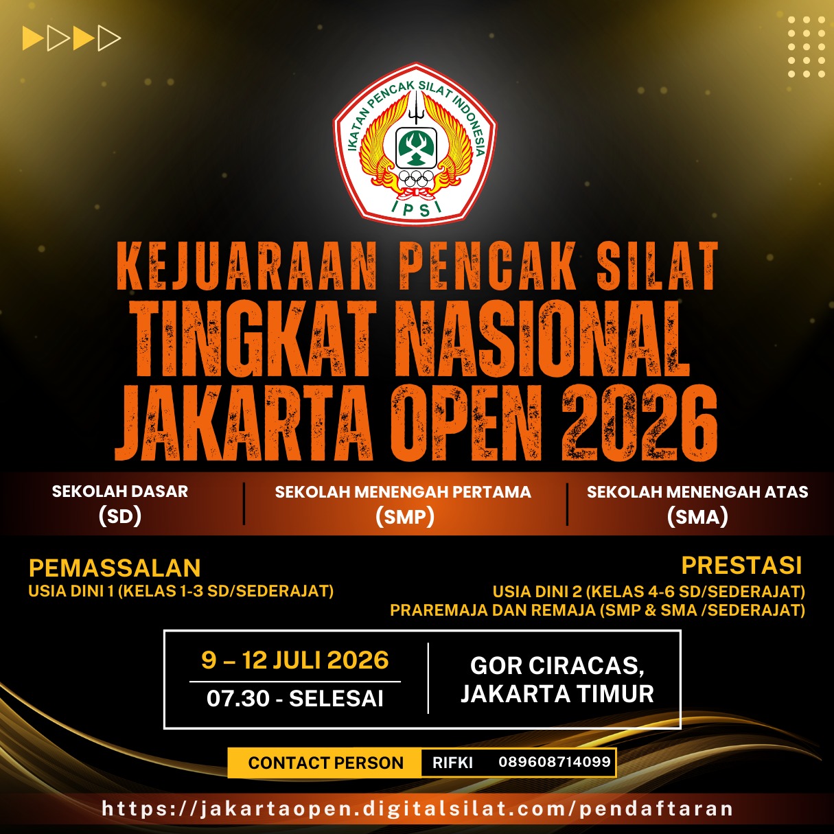 INVITASI PELAJAR NASIONAL PENCAK SILAT JAKARTA OPEN 2026